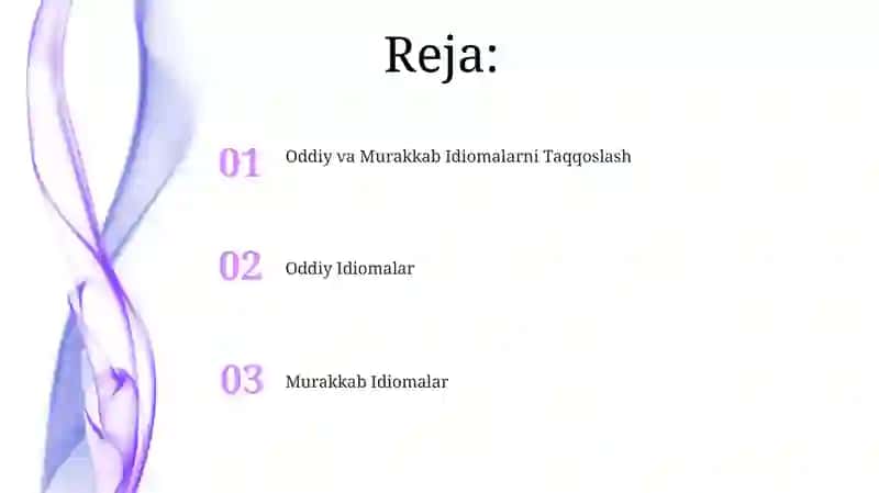 Ravish Iboralari va Ularning Turlari 2