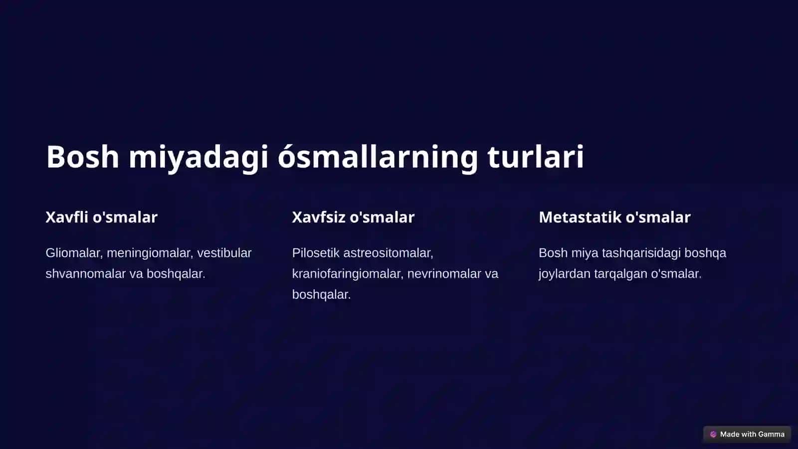 Boshmiya òsmalari 2