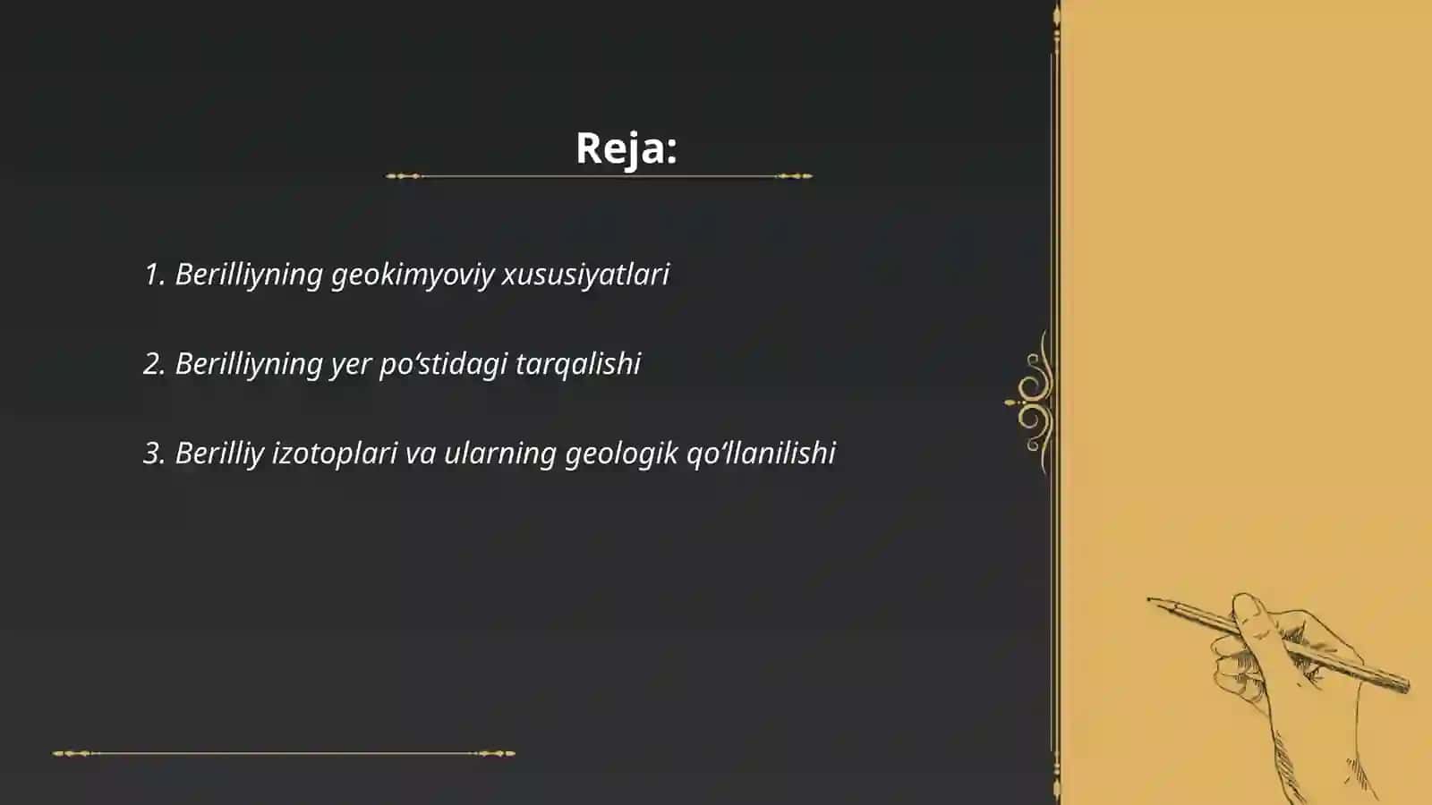 Berilliy geokimyosi 2