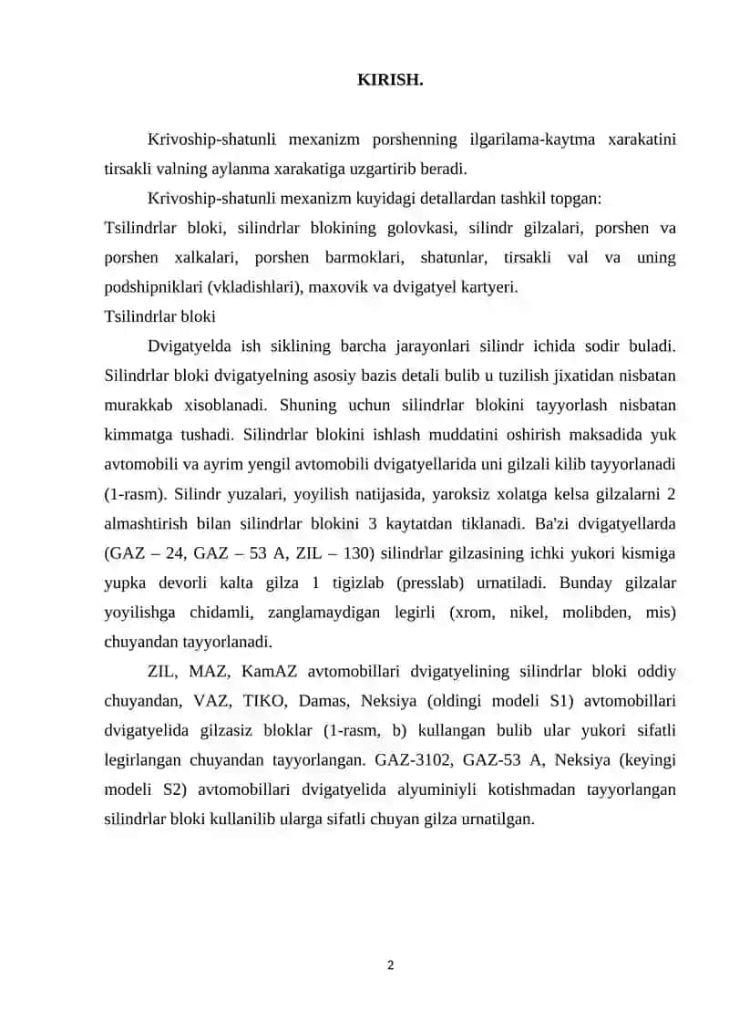 GAZ TAQSIMLASH MEXANIZMI VA DETALLARNING TUZILISHI 2