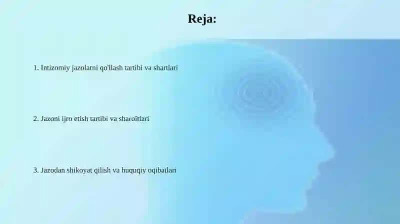 Intizomiy jazolarni qo'llash tartibi va shartlari 2
