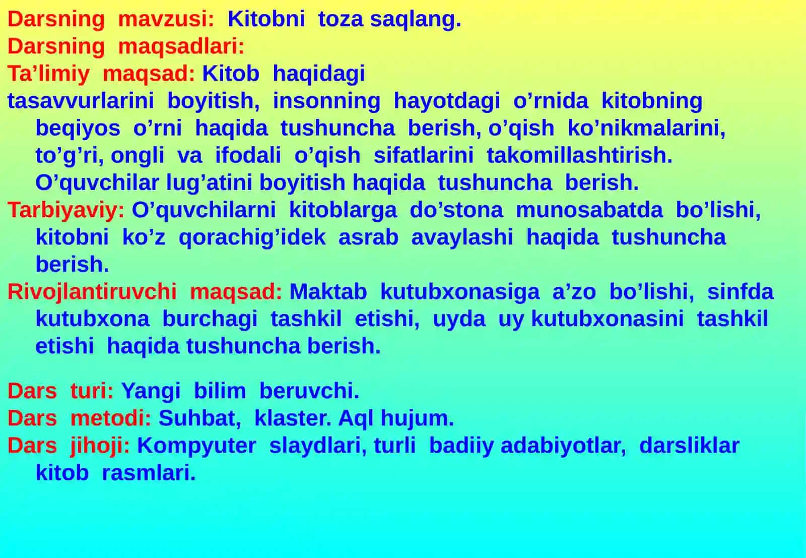 Kitobni toza saqlang 2