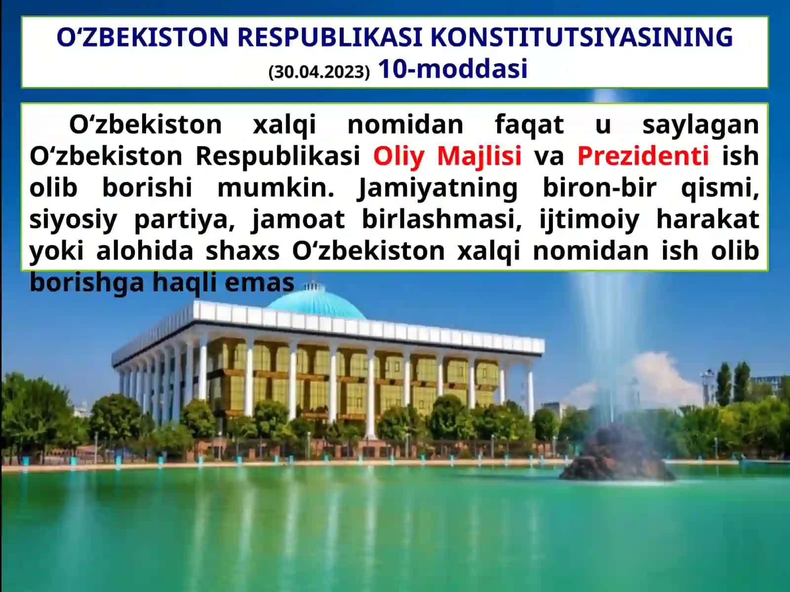 Oʻzbekistonda Demokratik, Fuqarolik Jamiyati Asoslari 2