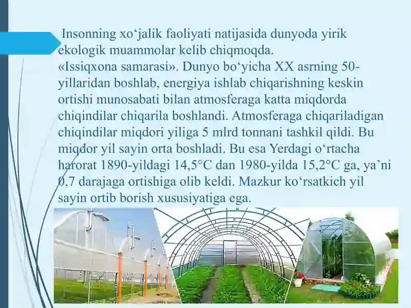 ZAMONAVIY GLOBAL EKOLOGIK MUAMMOLAR 2