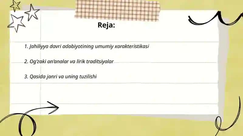Islomdan avvalgi johiliyya davri adabiyoti 2