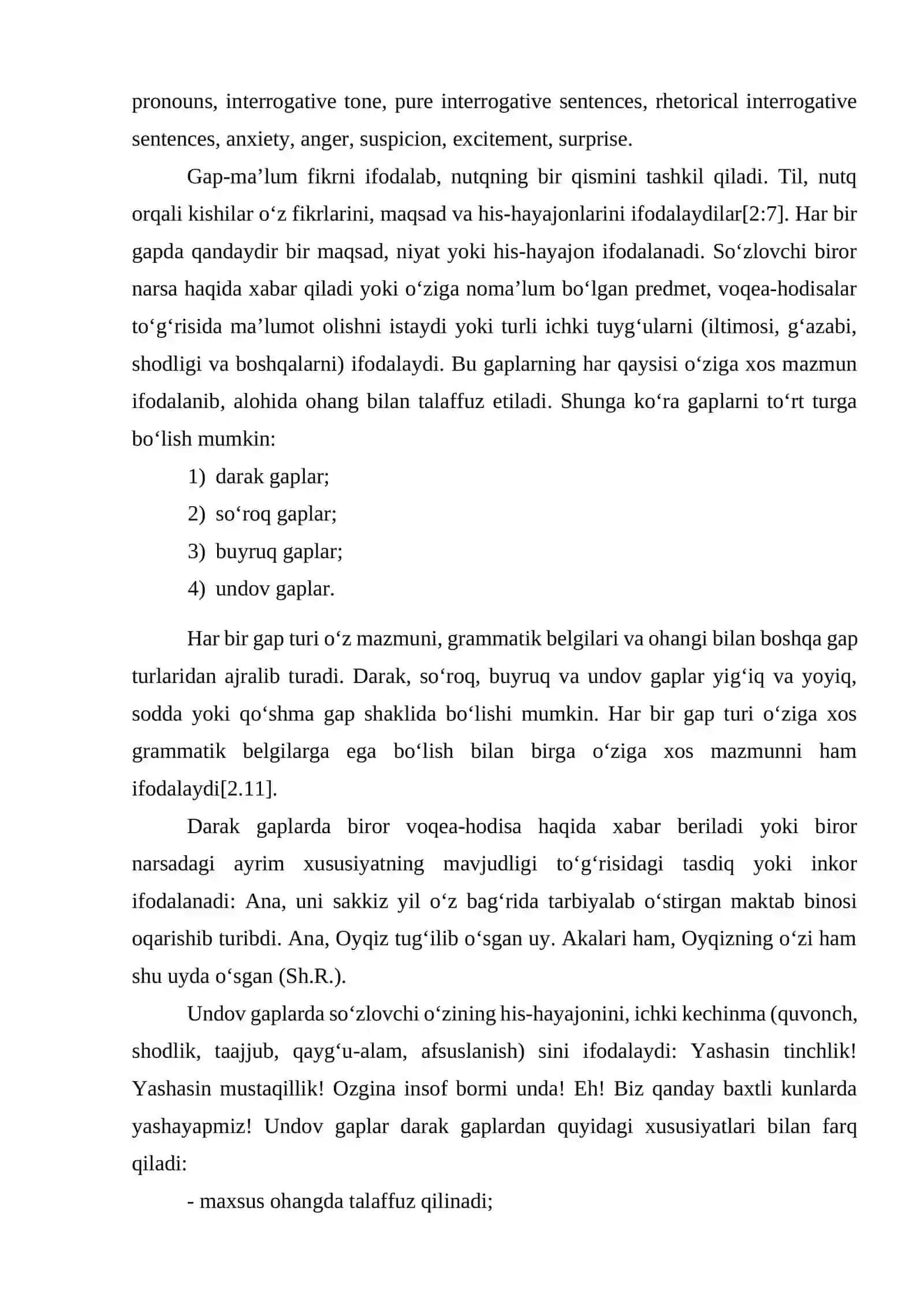 RITORIK SO‘ROQ GAPLARNING AJRATILISH TAMOYILLARI 2