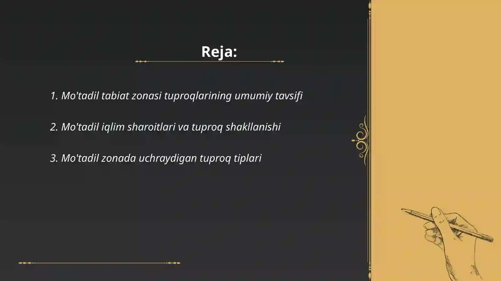 Mo'tadil tabiat zonasi tuproqlari tavsifi va klassifikatsiyasi 2
