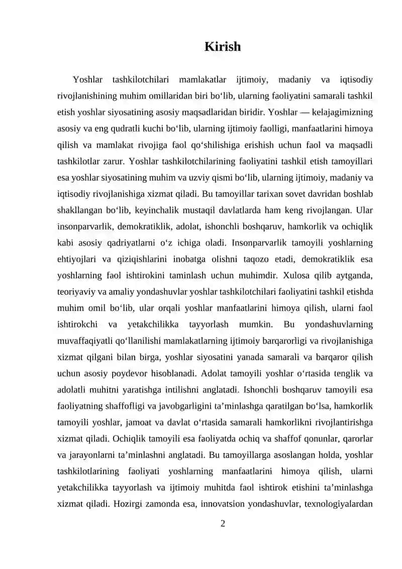 Yoshlar tashkilotchilari faoliyatini tashkil etish 2