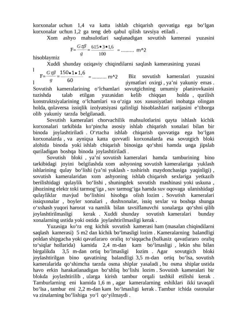 Chorvachilik mahsulotlarini qayta ishlash sovutish kamerasi 2