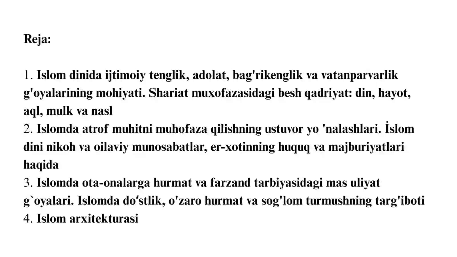 Islom qadriyatlari va ma’rifatining hozirgi davrdagi ahamiyati 2