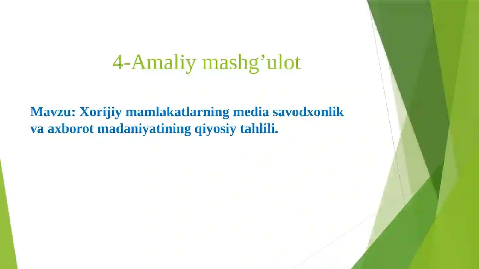 Mediasavodxonlik va axborot madaniyatining qiyosiy tahlili 2