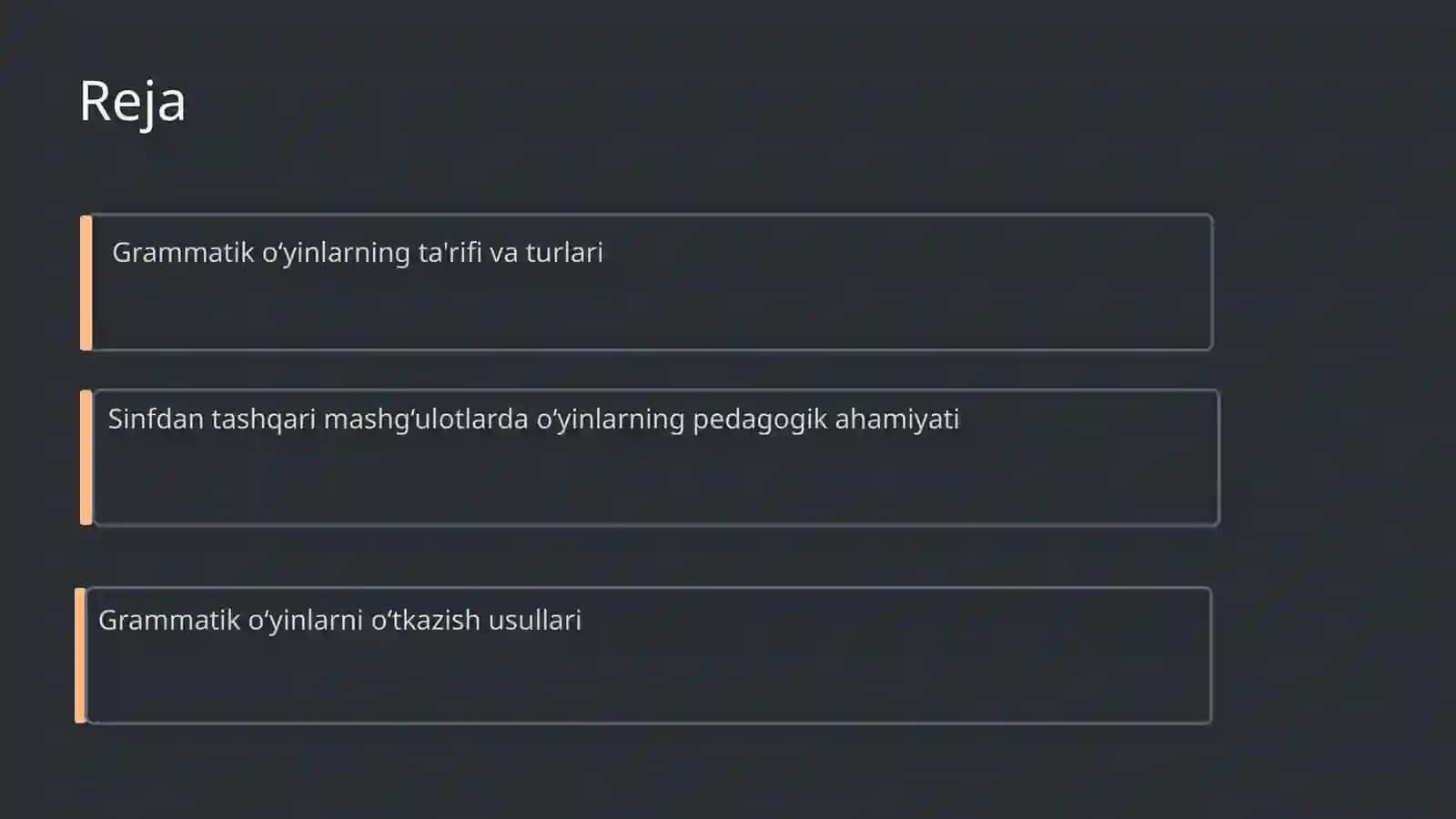Sinfdan tashqari mashg‘ulotlarda grammatik o‘yinlarning ahamiyati va mazmuni 2