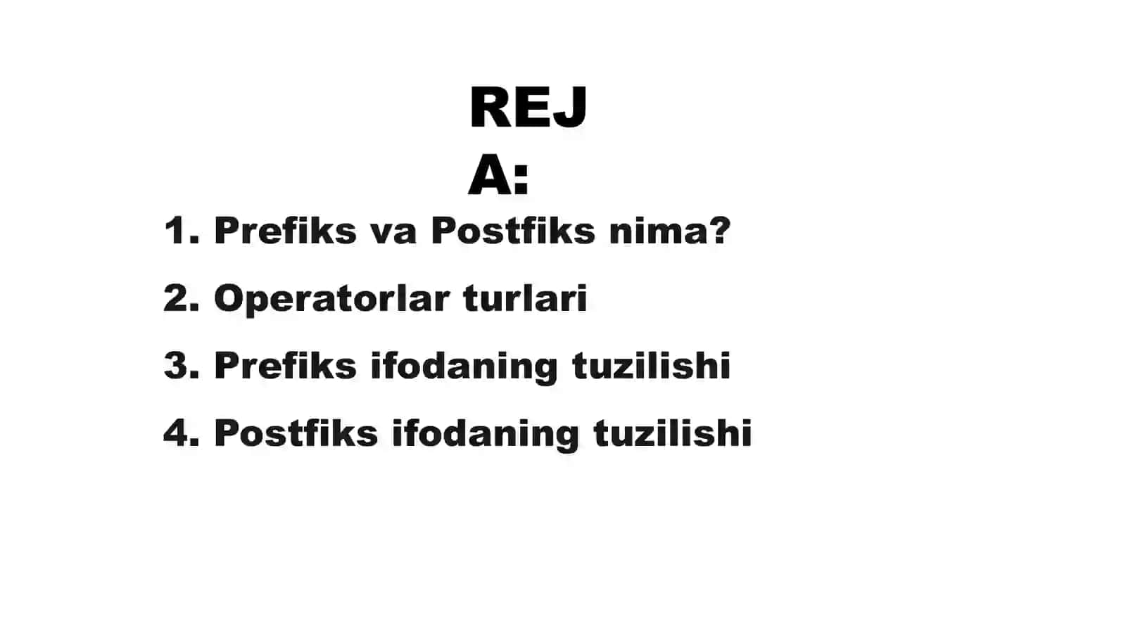 Prefiksi va postfiks 2