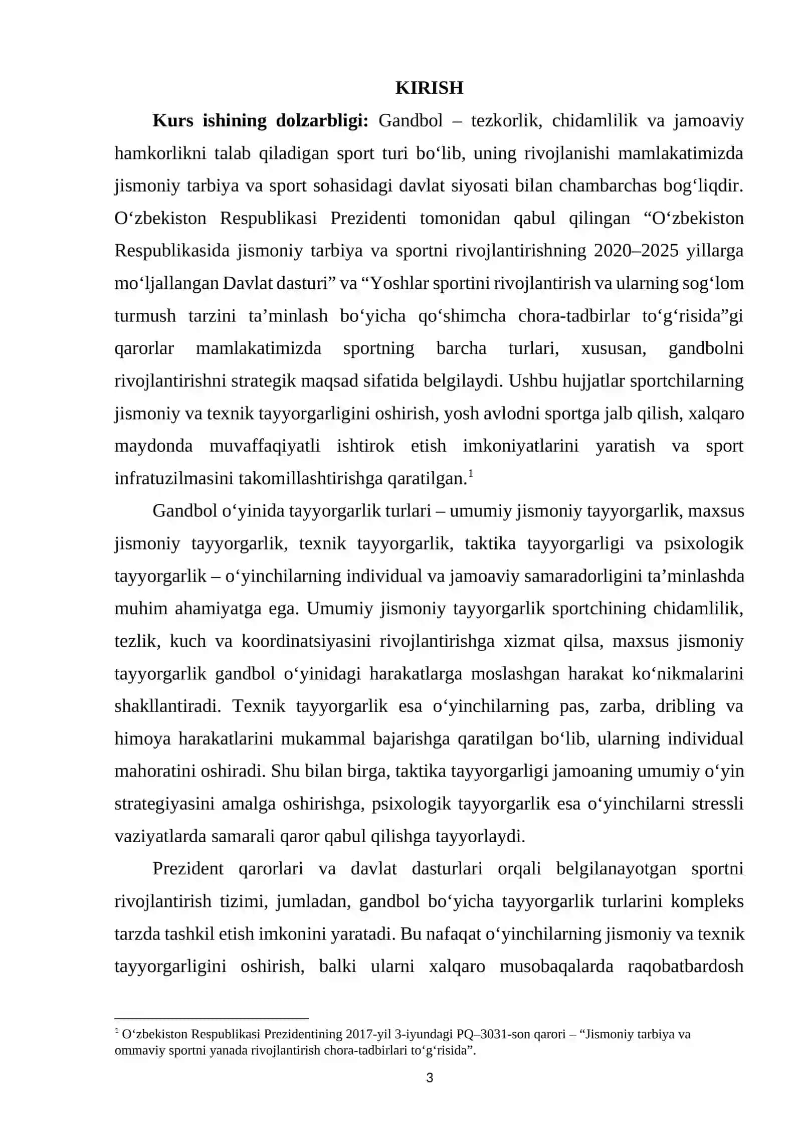 Gandbol o‘yinida tayyorgarlik turlarining o‘rni va ahamiyati 2