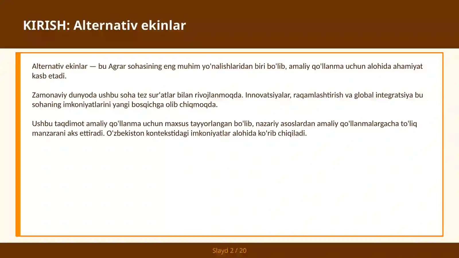 Alternativ ekinlar 2