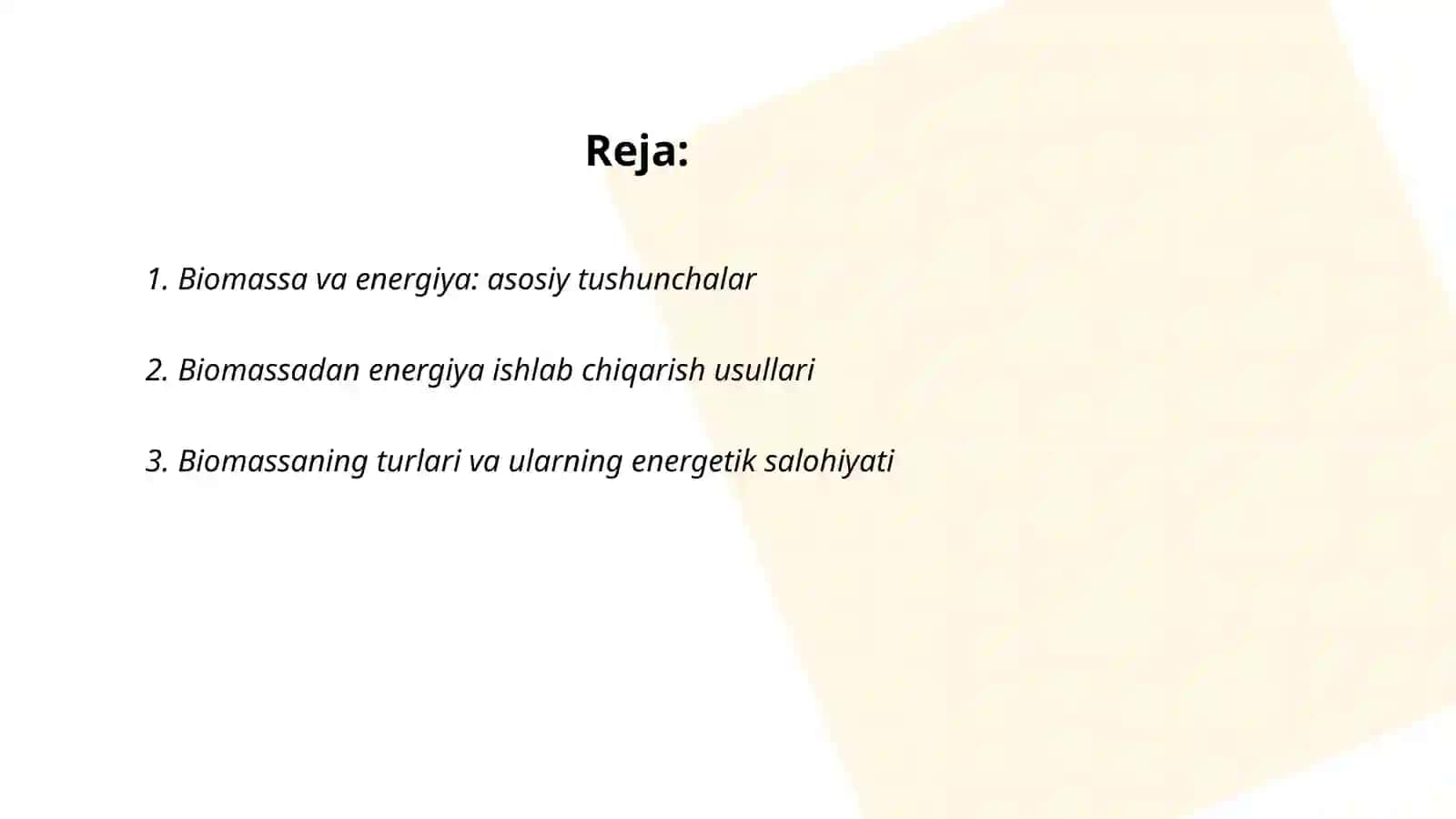 Biomassa va energiya: asosiy tushunchalar 2