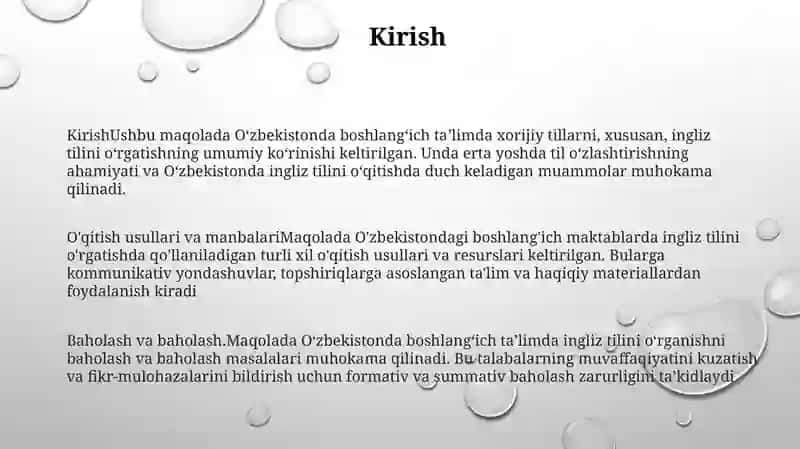 Maktabgacha TaʼLimda Chet Tili OʻQitish Vositalari Va Mashqlar Tizimi 2
