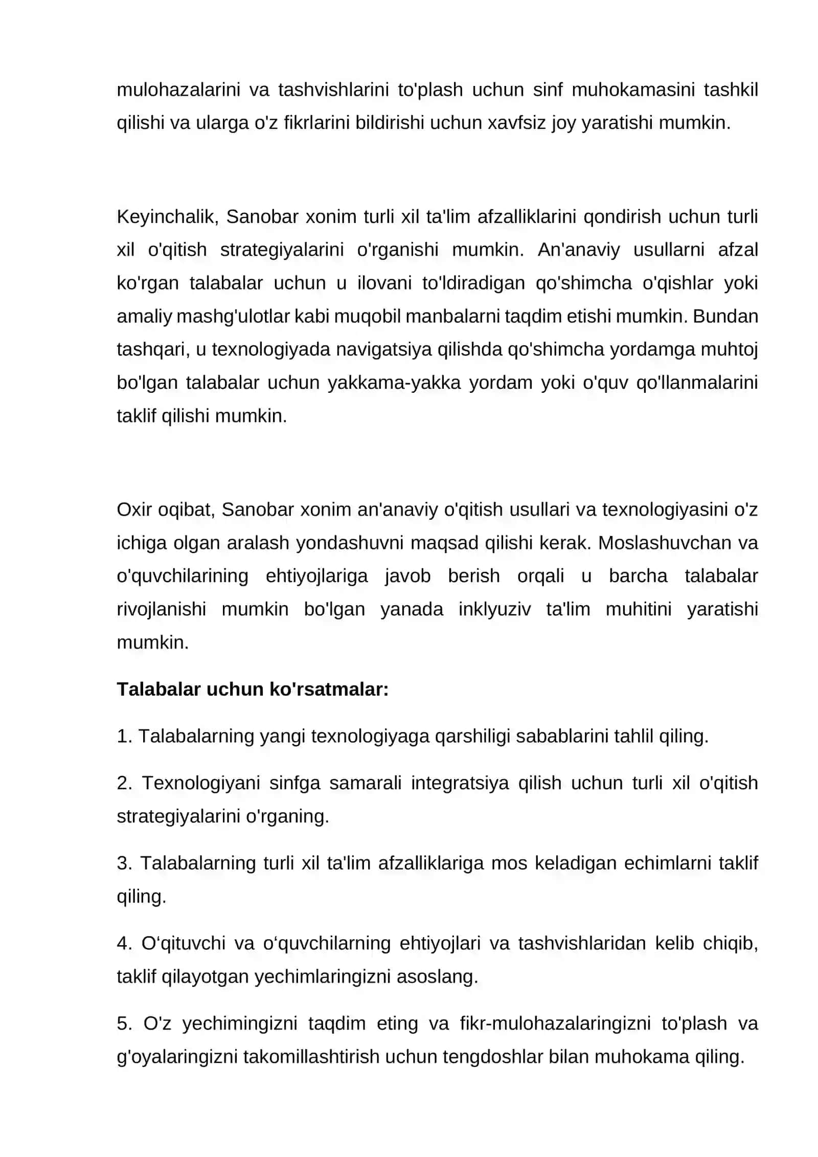 Sinfda texnologiya integratsiya 2