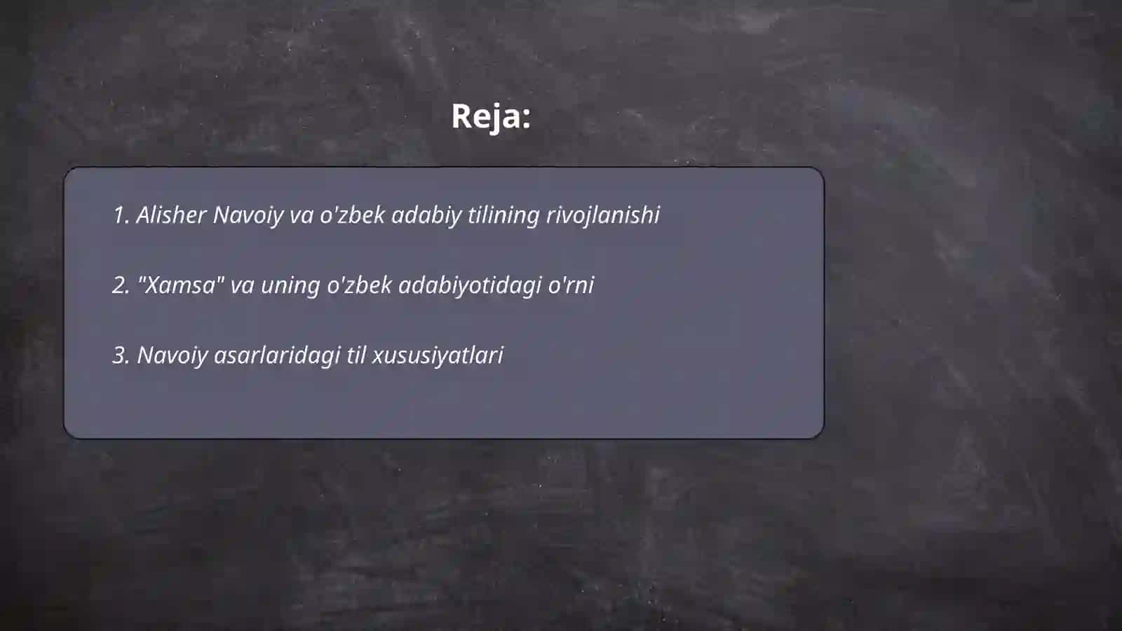 Alisher Navoiy-o'zbek adabiy tilining asoschisi 2