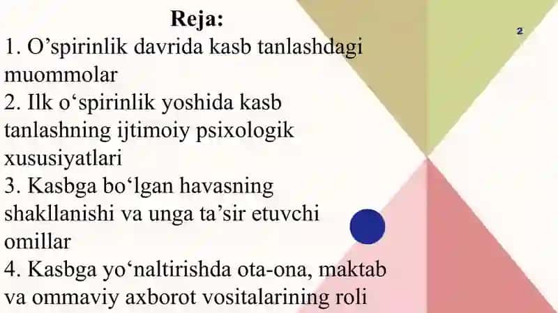 ILK O’SPIRINLARDA HAVAS KASB TANLASHDAGI YETAKCHI MOTIV SIFATIDA 2