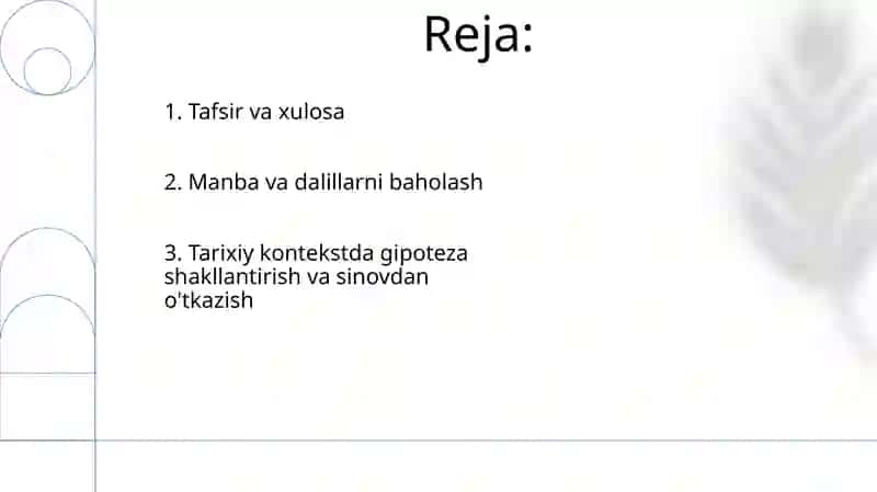 Tarixiy tadqiqotga umumfan uslublari 2