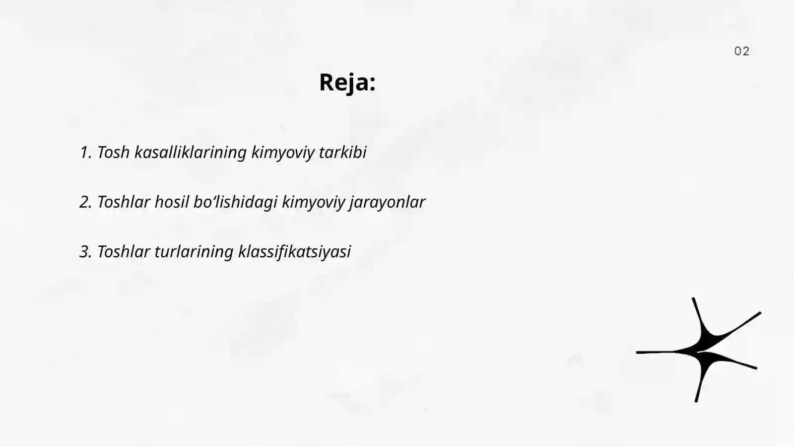 Tosh kasalliklarining kimyoviy xossalari 2