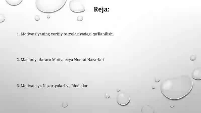 Xorij psixologiyasida motiv va motivatsiya muommosi 2