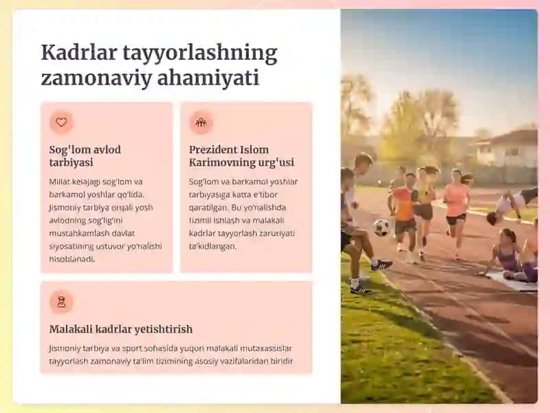 Jismoniy tarbiya, sport va turizm sohasida kadrlar tayyorlash va tarbiyalash tamoyillari va usullari 2