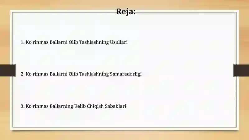Ko'rinmas Ballarni Olib Tashlashning Usullari 2