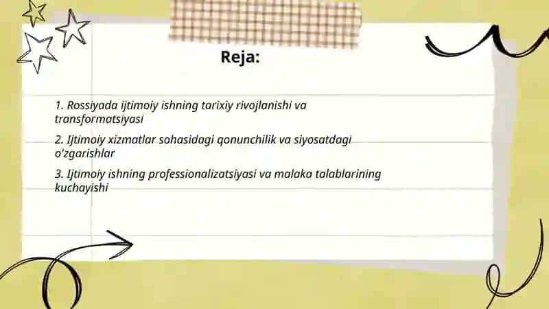 Rossiyada ijtimoiy ish rivojlanishidagi asosiy tndensiyalari 2