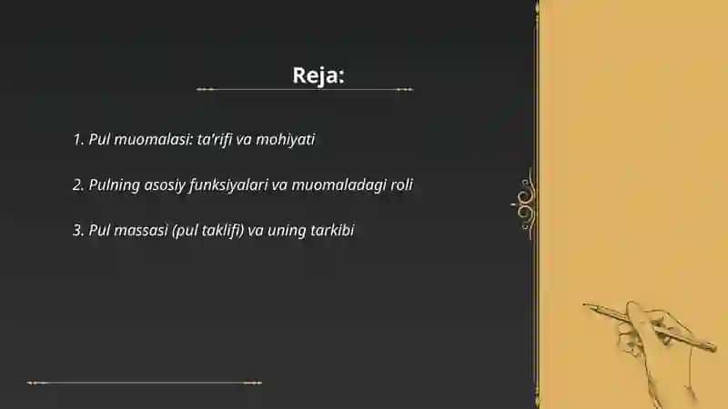 Pul muomalasi 2