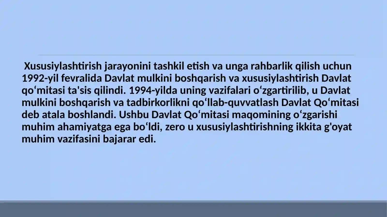 O'zbekistonda iqtisodiy islohotlarning o'ziga xos xususiyatlari 2