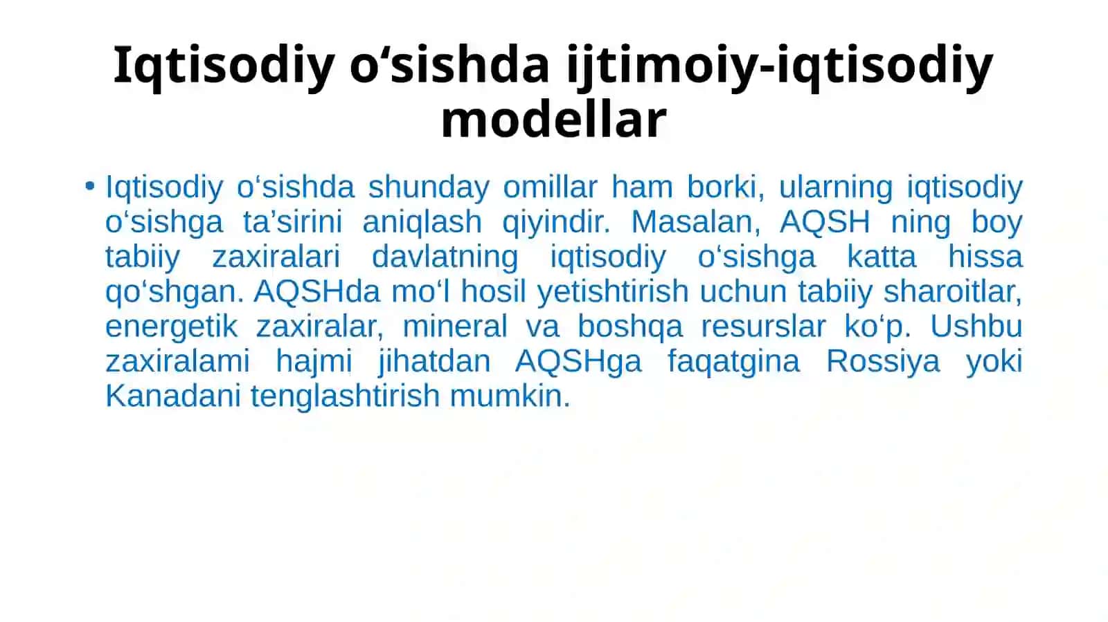 Iqtisodiy o‘sishning sekinlashish sabablari 2