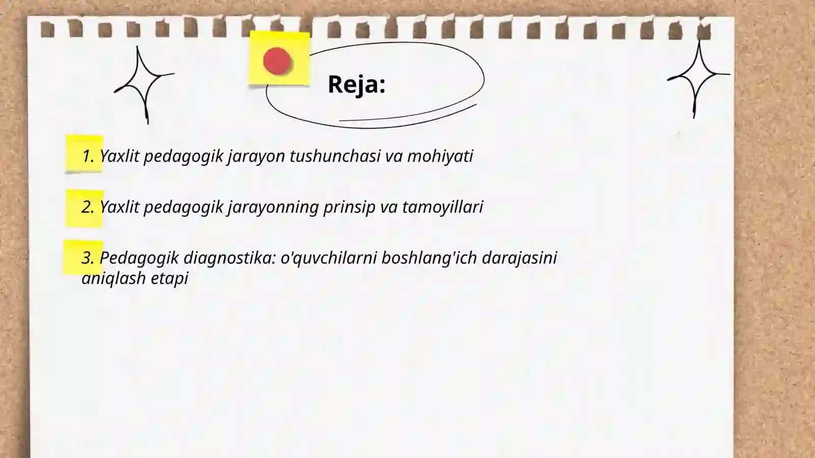 Yaxlit pedagogik jarayon va uning etaplari 2