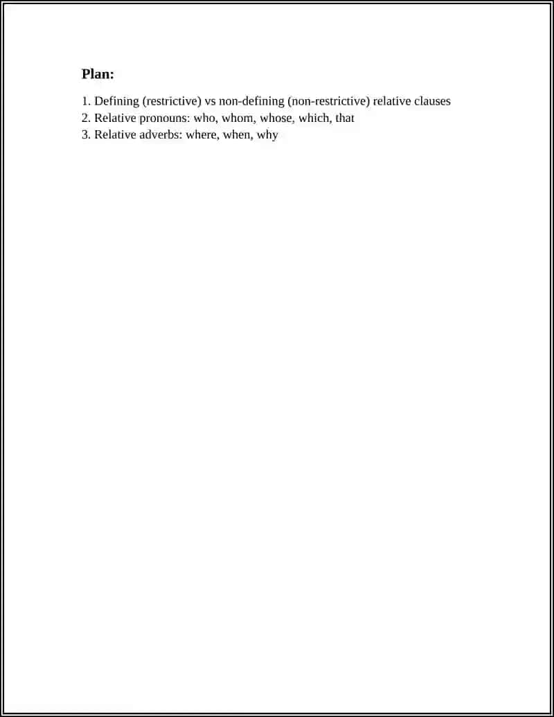 MUSTAQIL ISH: RELATIVE CLAUSES 2