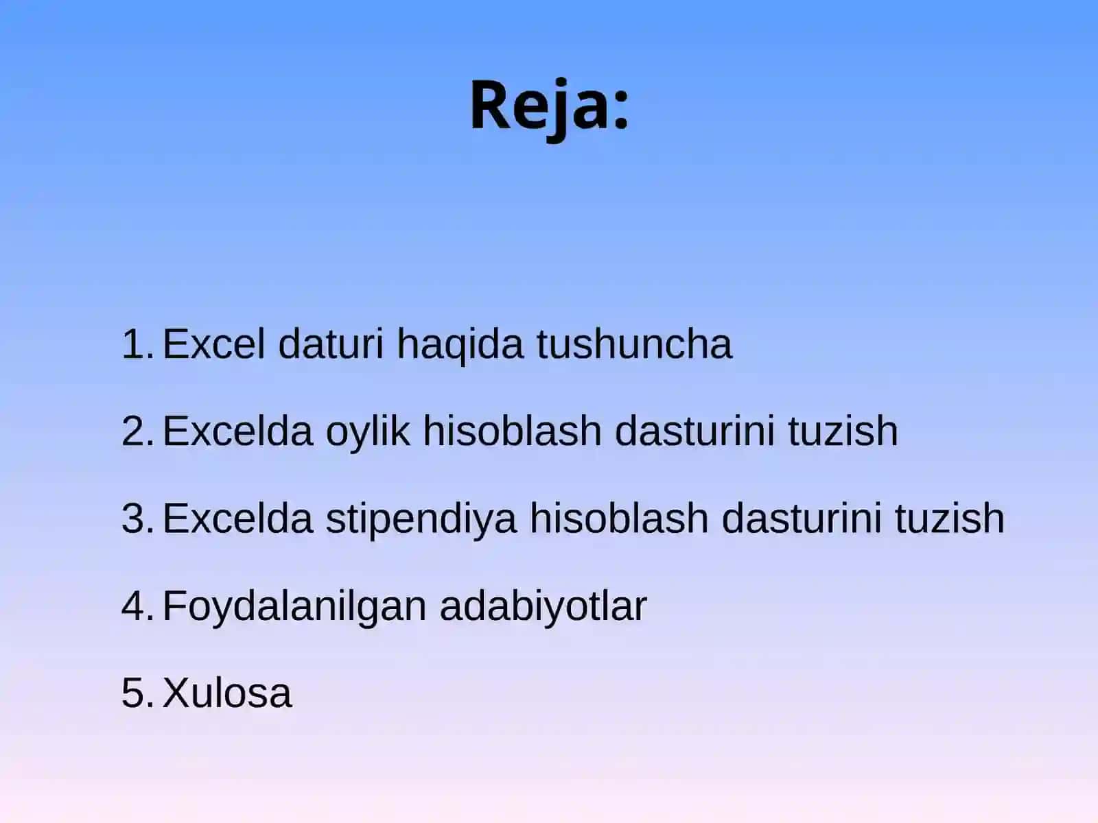 Excelda oylik va stipendiyalarni hisoblash 2