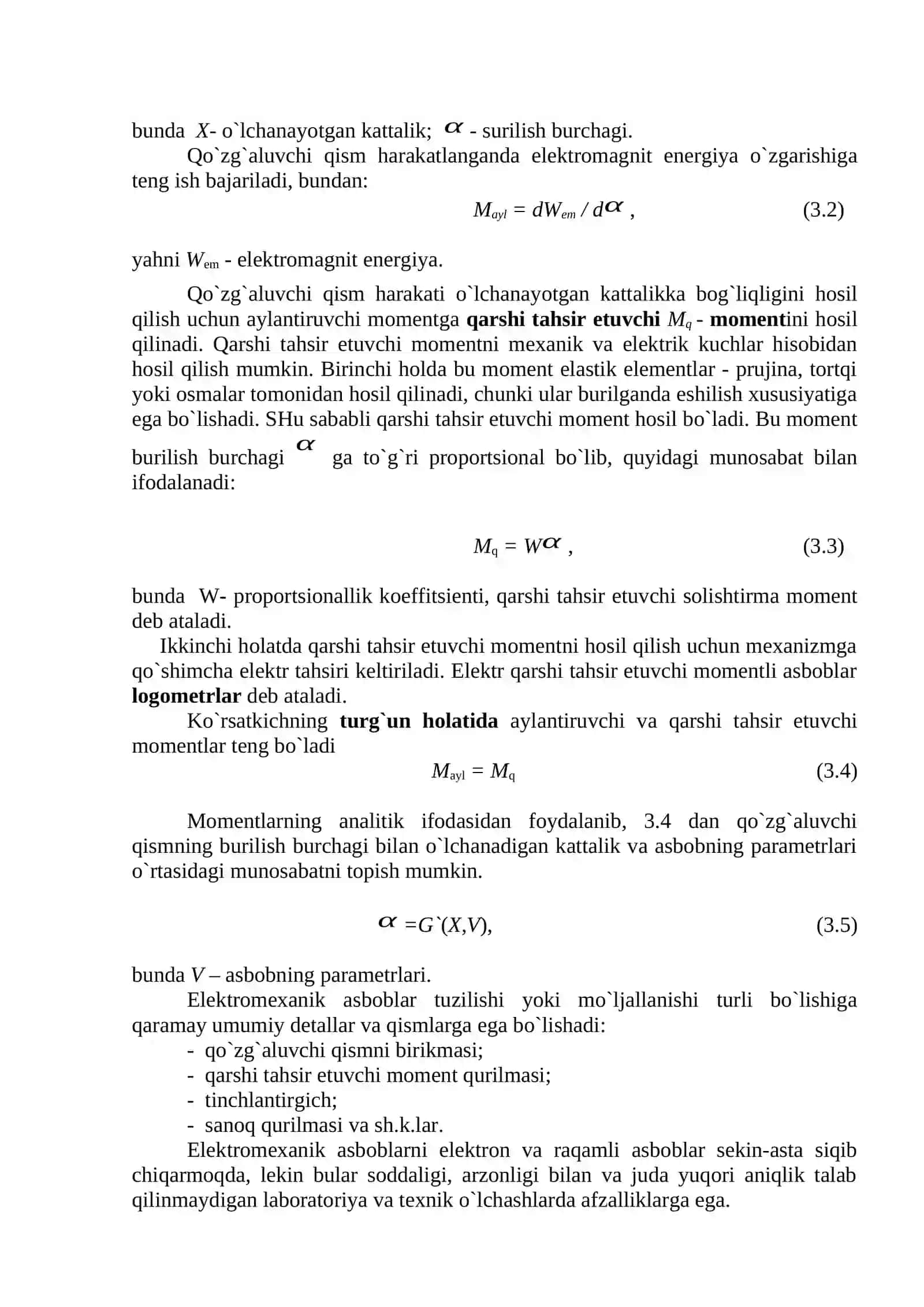 ANALOG ELEKTROMEXANIK(EM) ASBOBLAR 2
