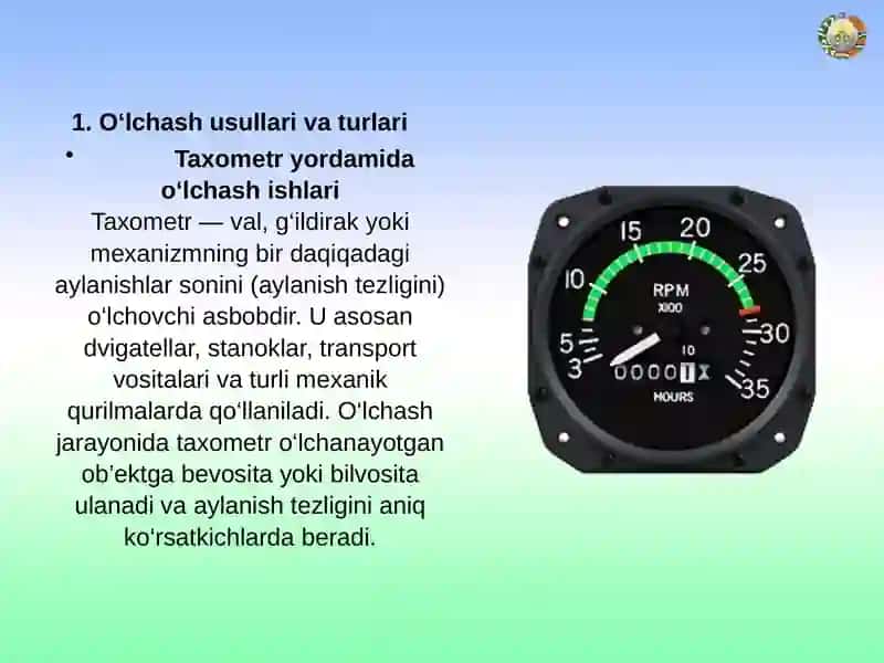 Taxometr yordanida o’lchash ishlari 2