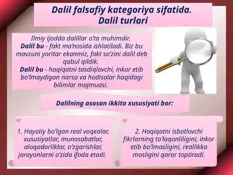 Ilmiy tadqiqot va ijod tizimida dalil(fakt) 2
