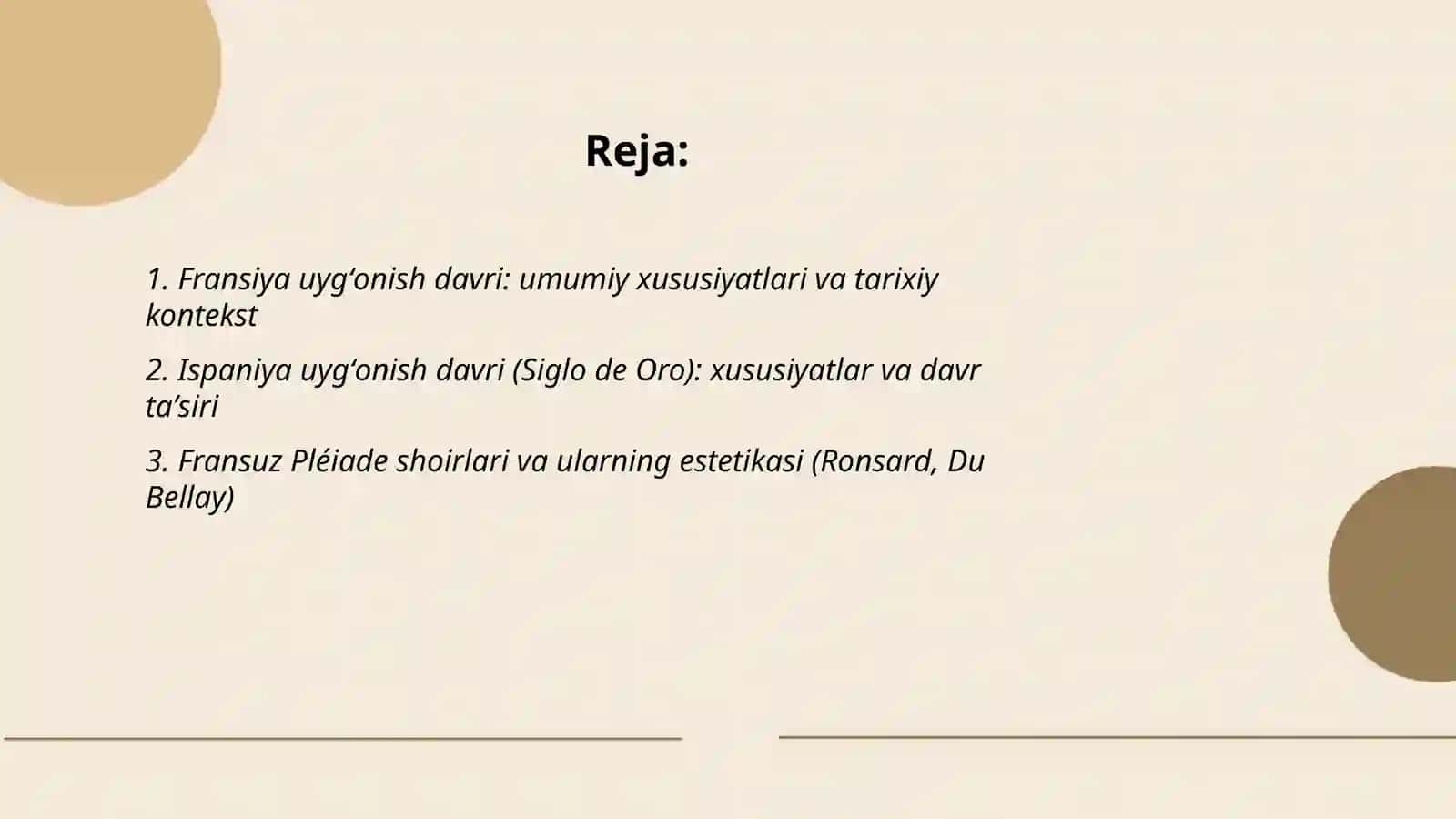 Fransiya va Ispaniyada uygʻonish davri adabiyoti 2