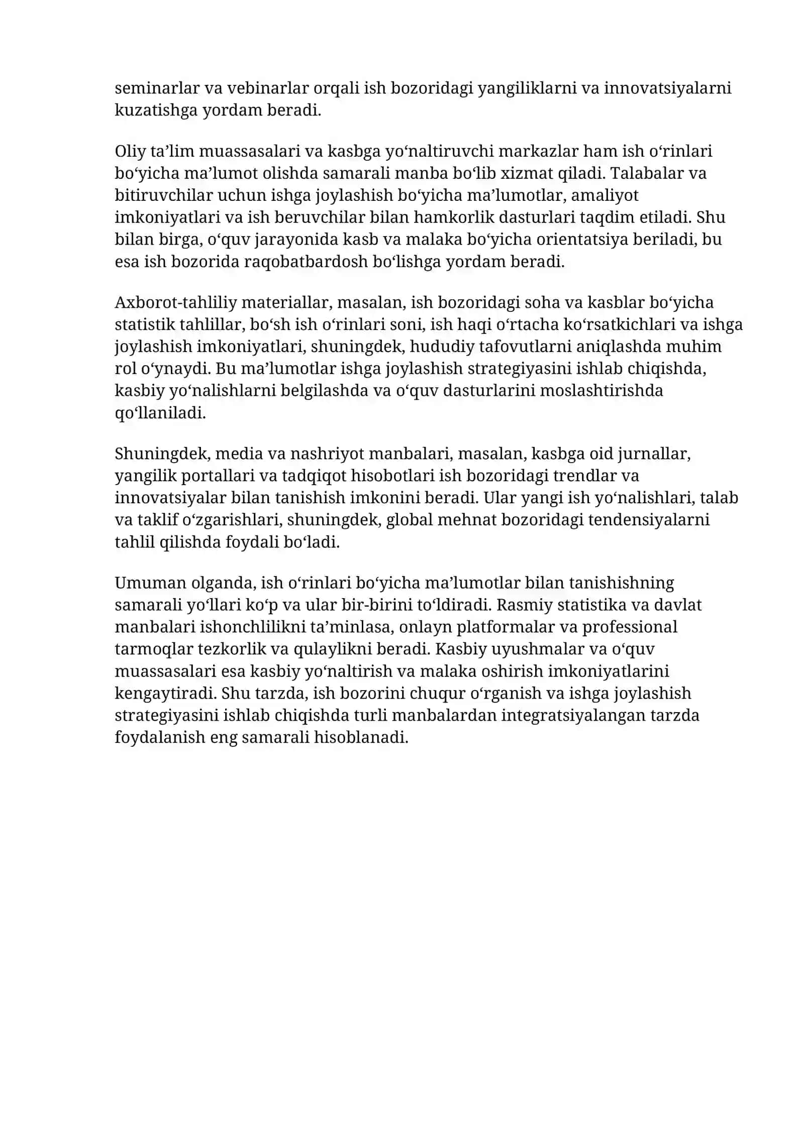 Moliya va Moliyaviy texnologiyalar yo`nalishi 1-bosqich 125-guruh talabasi Qurbonova Maftuna 2