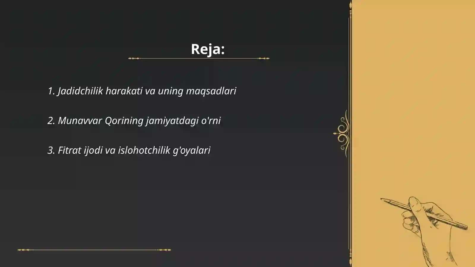 Jadid ma'rifatparvarlarning o'lka ijtimoiy-madaniy hayotida tutgan oʻrni(Munavvar Qori Fitrat Behbudiy Avloniy va boshqa) 2