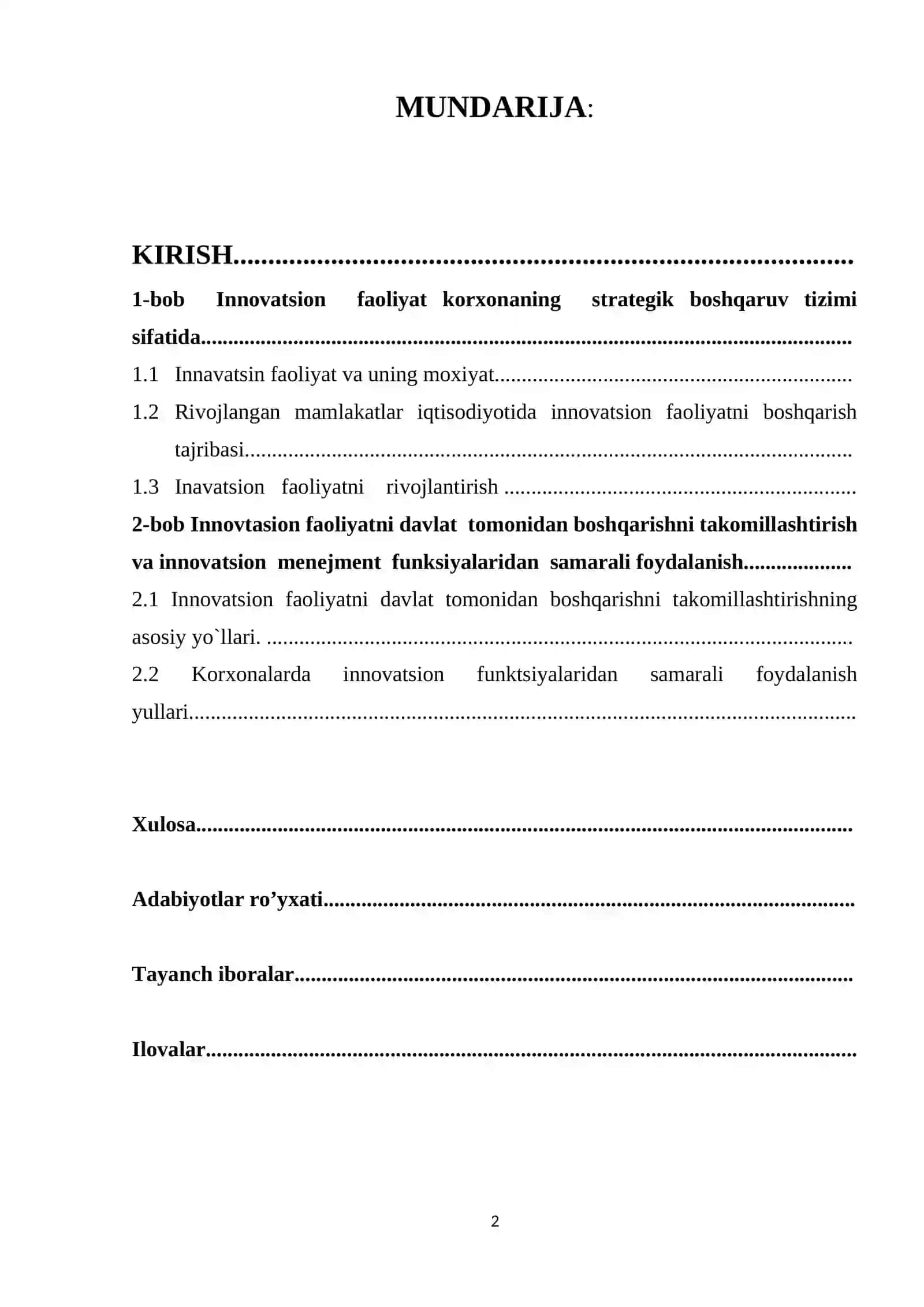 KORXONADA INNOVATSION FAOLIYATNI TAKOMILLASHTIRISH VA BOSHQARISH 2