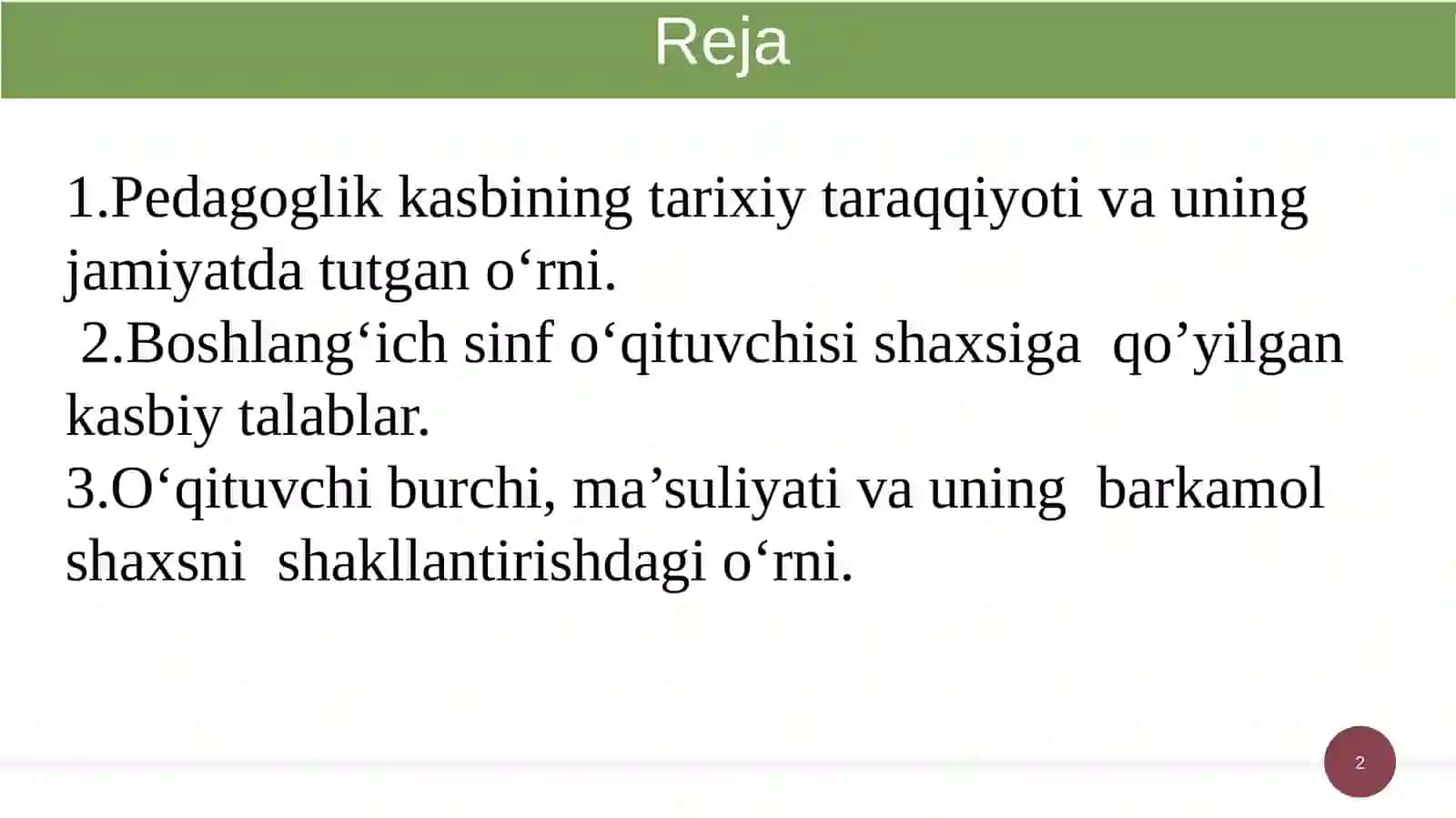Boshlang‘ich sinf shaxsiga qo‘yilgan kasbiy talablar 2
