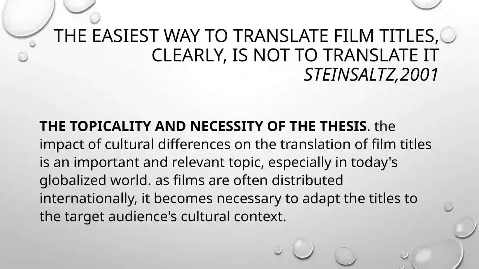 THE IMPACT OF CULTURAL DIFFERENCES ON TRANSLATION OF FILM TITLES 2
