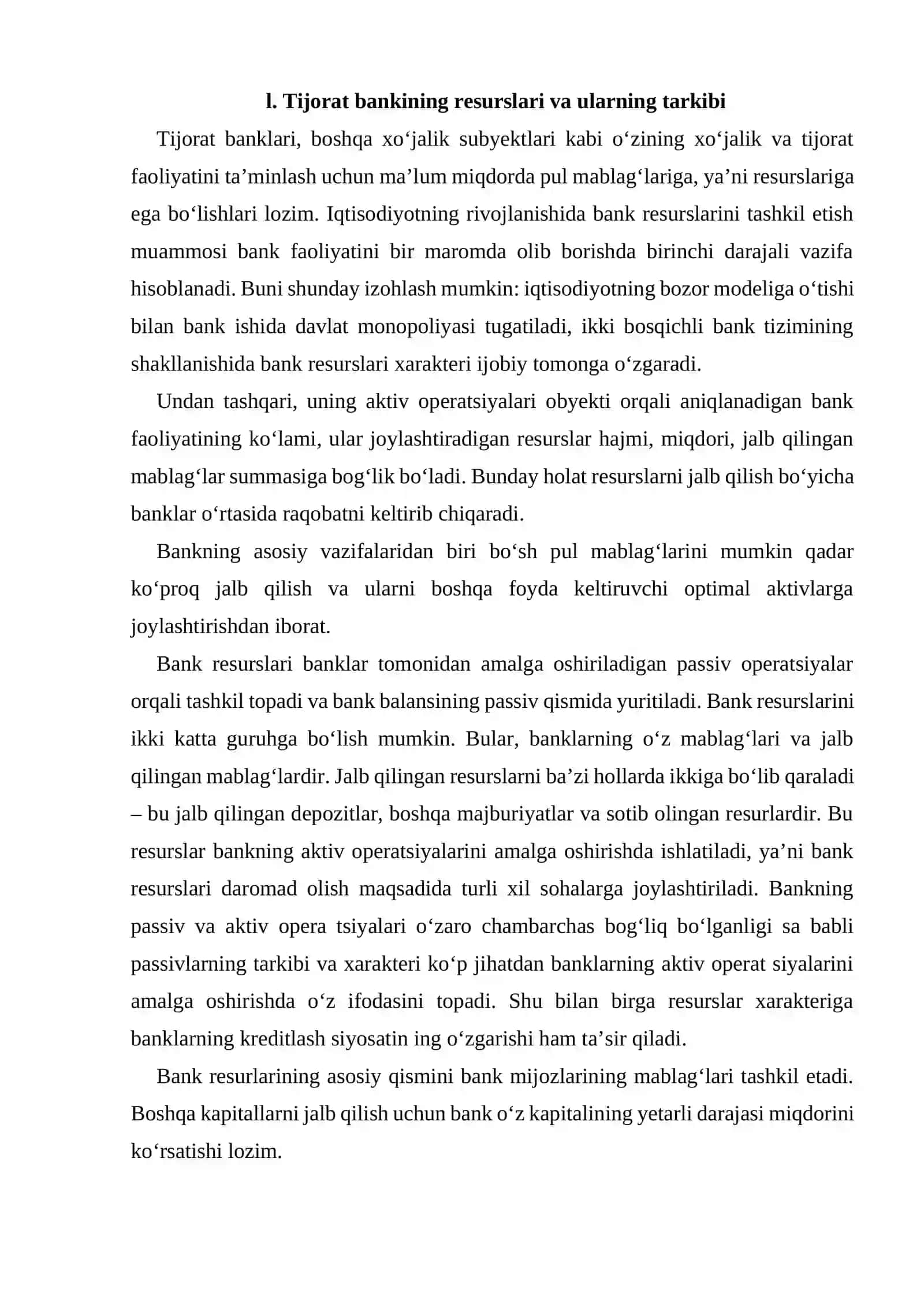 Tijorat banklarining operatsiyalari 2