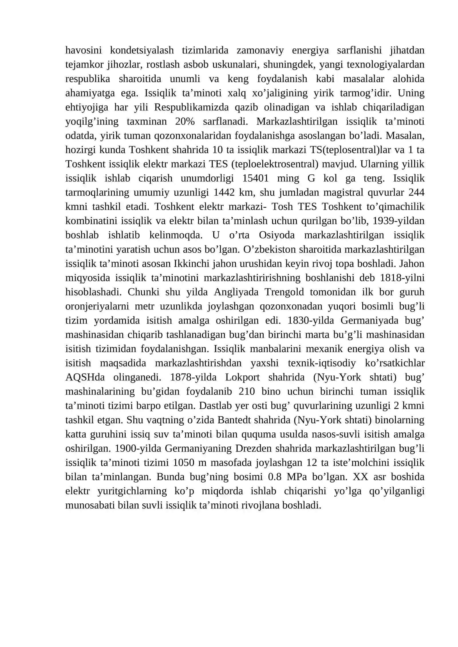 BINO VA INSHOATLARDA ENERGIYA TALABI VA ISSIQLIK TA’MINOTINI SAQLASH 2