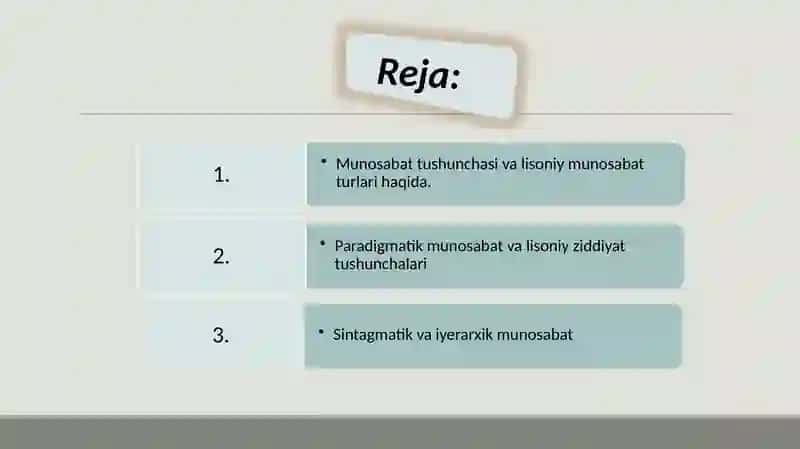 Til birliklari o'rtasida lisoniy munosabatlar 2