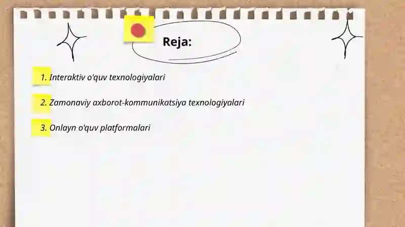 Interaktiv o'quv texnologiyalari 2