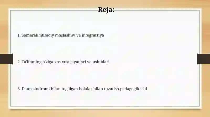 Daun sindiromi bilan tugʻulgan bolalar bilan olib boriladigan korreksiyon pedagogik ishlar 2